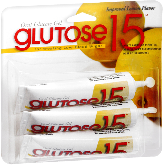 Glutose 15 Lemon Gel 3x37.5gm