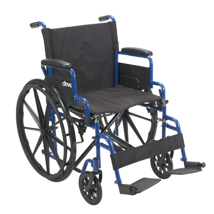 Wheelchair 20" Blue Streak Swingaway Footrests