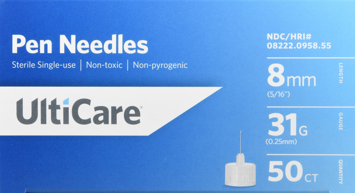 UltiCare Pen Needle 8mm 31g 50ct