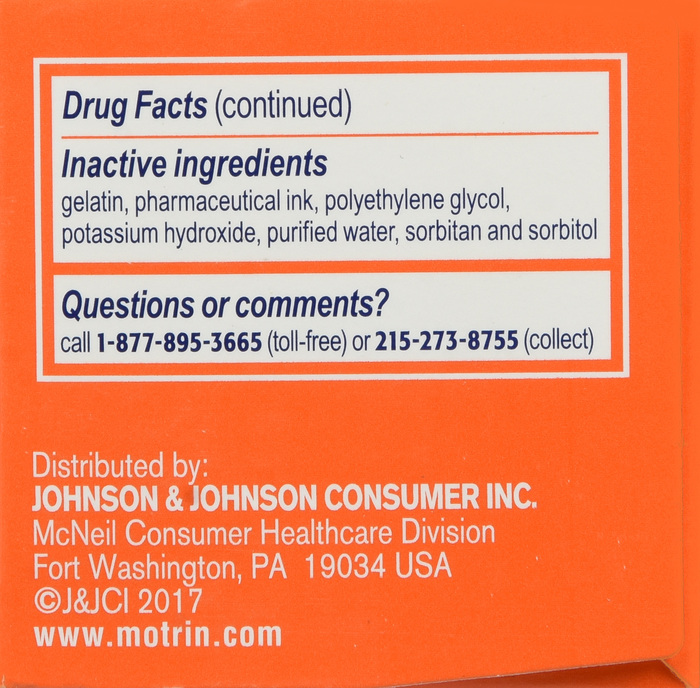 Motrin Ibuprofen 200mg Liquid Gels 80ct