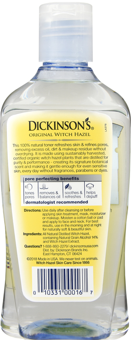 Dickinson's Original Witch Hazel Pore Perfecting Toner 16oz