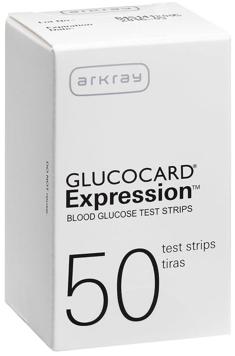 GLUCOCARD EXPRESSION TEST STRIPS 50CT