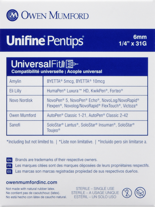 Unifine Pentips 6mmx31g 100ct