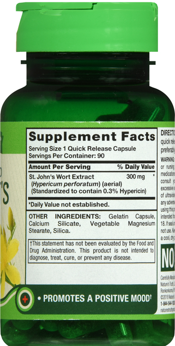 ST JOHNS WORT 300MG CAP 90CT NAT TRUTH