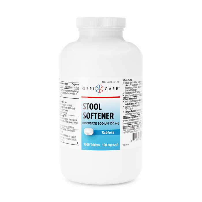 STOOL SOFTENER 100 MG TAB 1000 GERI