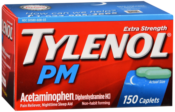 TYLENOL ES PM CAPLET 150