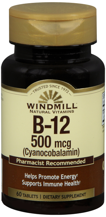 Windmill Vitamin B12 500mcg Tablets 60ct