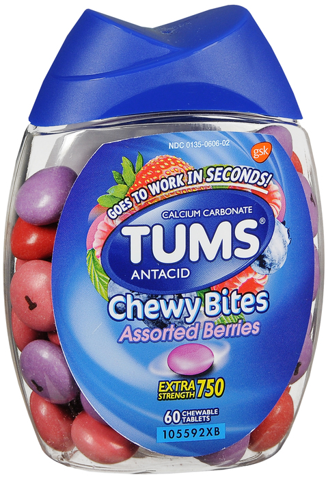 TUMS CHEWY BITES TABLET 60CT