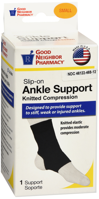 Good Neighbor Pharmacy Slip-on Elastic Ankle Support Black Small 1ct