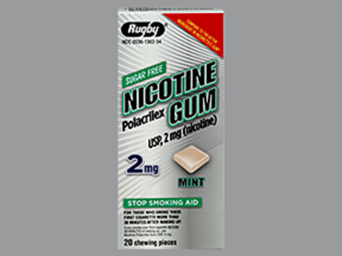 NICOTINE GUM 2MG MINT 20CT WATSON