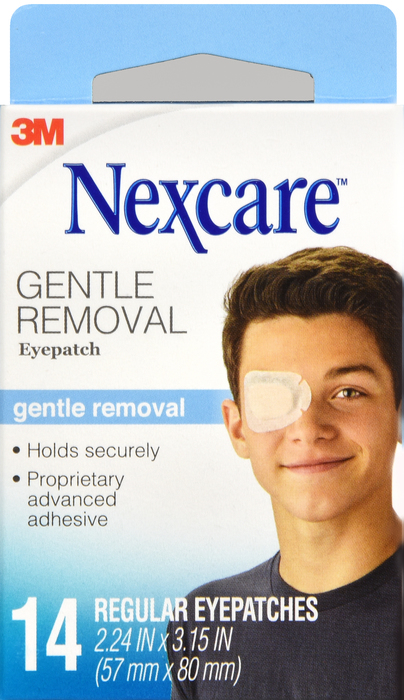 NEXCARE GENTLE REMOVL EYEPATCH REG 14 CT