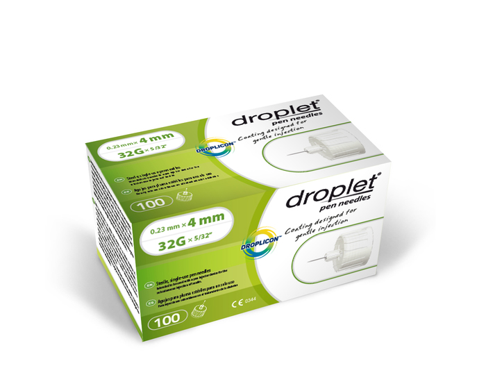 Droplet Pen Needles 32Gx4mm 100ct