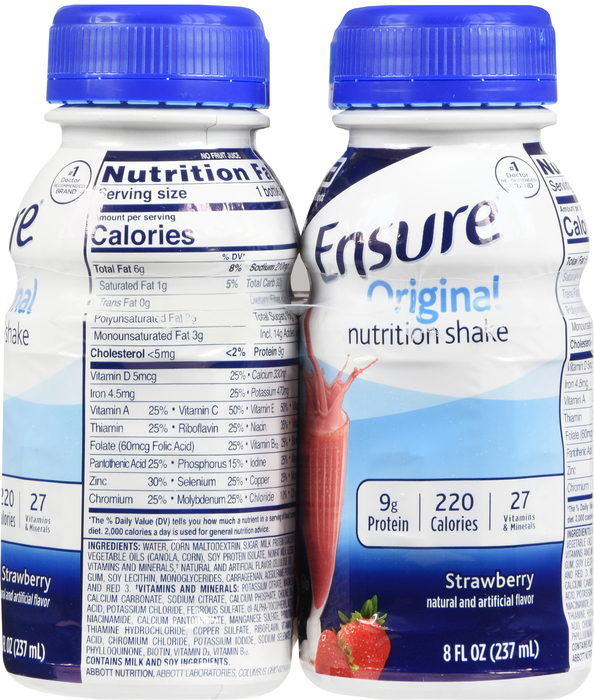 Ensure Original Nutrition Shake 8oz Strawberry 6ct