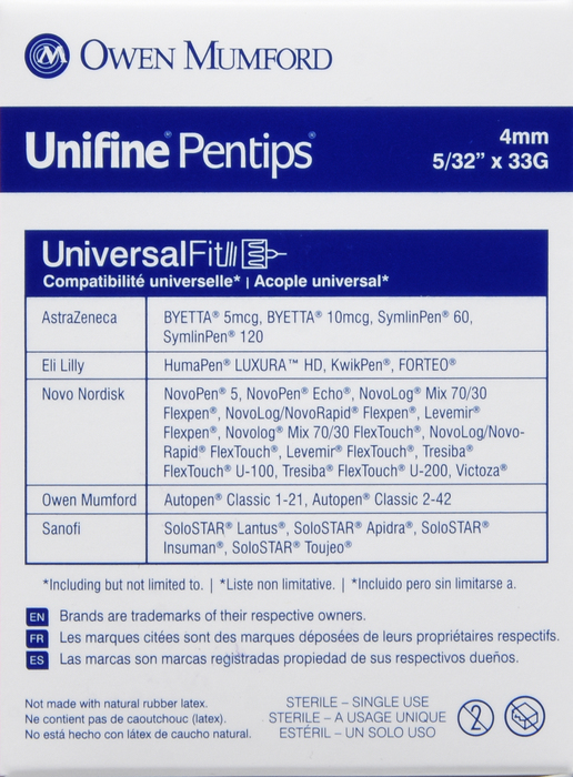 Unifine Pentips 4mmx33g 100ct