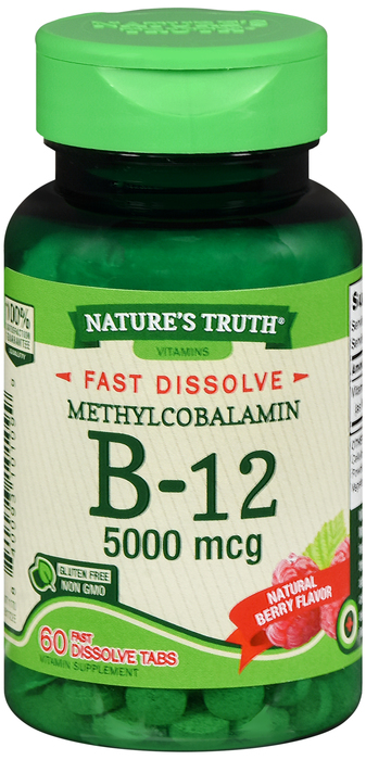 VIT B12 5000MCG MTHL FST DSLV TAB 60 NAT