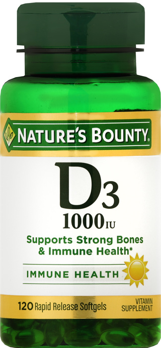 Nature's Bounty Vitamin D3 1000IU Softgels 120ct