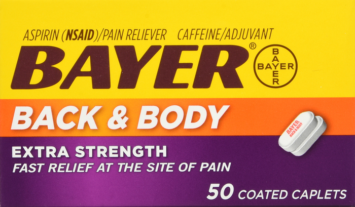 Bayer Back & Body Pain Reliever 500mg Coated Caplets 50ct