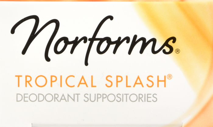 NorForms Feminine Tropical Splash Deodorant Suppositories 12ct