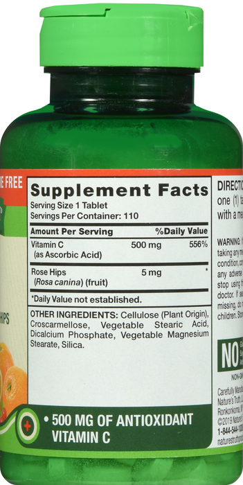 VITAMIN C 500MG TAB 100+10CT NAT TRUTH