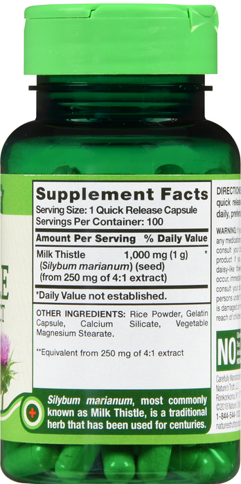 MILK THISTLE 1000MG CAP 100CT NAT TRUTH