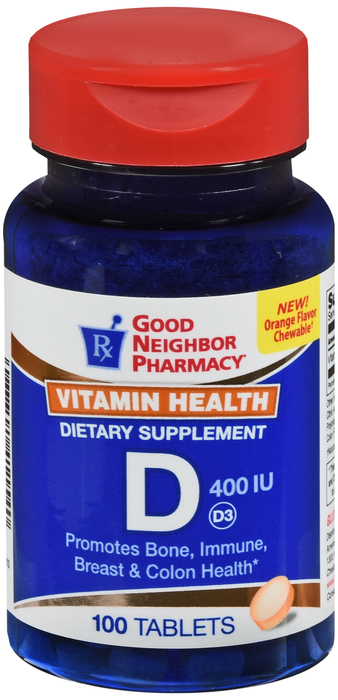 Good Neighbor Pharmacy Vitamin D-400 Chew Orange Tablets 100ct