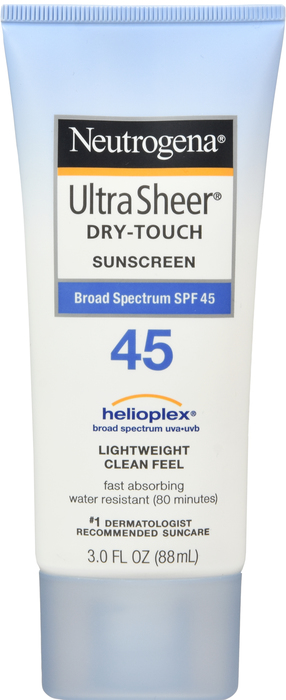 Neutrogena Ultra Sheer Dry-Touch Water Resistant SPF 45 Sunscreen Lotion 3oz