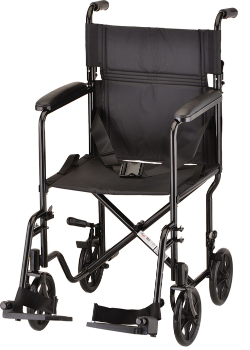 NOVA Transport Chair 19" Lightweight Black 329BK