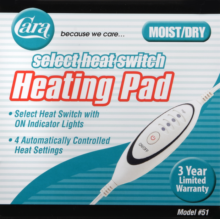 Cara Heating Pad Moist/Dry 12x14 1ct