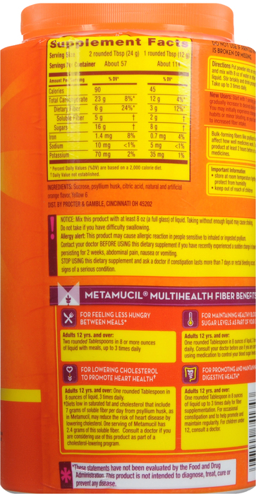 METAMUCIL SMOOTH ORANGE 48.2OZ