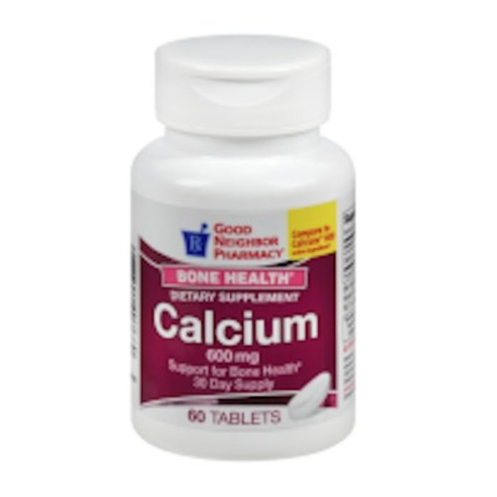 Good Neighbor Pharmacy Calcium 600mg Tablets 60ct