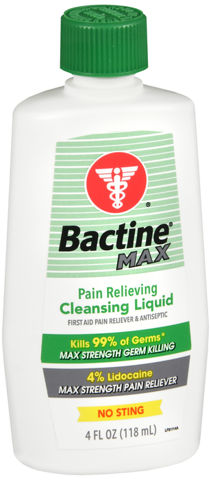 Bactine Max Pain Relieving Cleansing Liquid 4oz