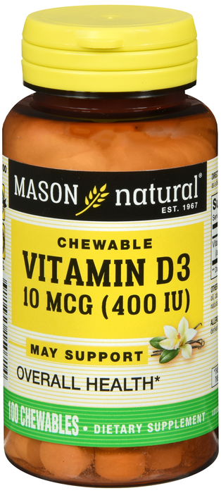 MASON VITAMIN D 400IU CHEWABLE TABLET 100CT