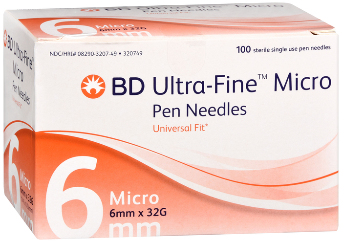 BD Ultra-Fine Micro Pen Needles 32Gx6mm 100ct