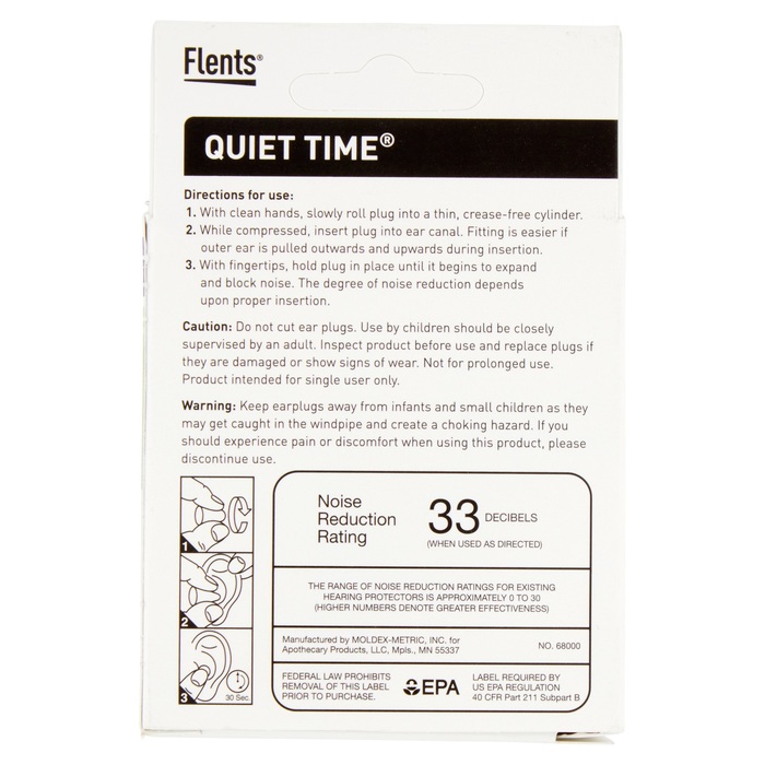 EAR PLUG QUIET TIME SOFT NRR31 6X10PR