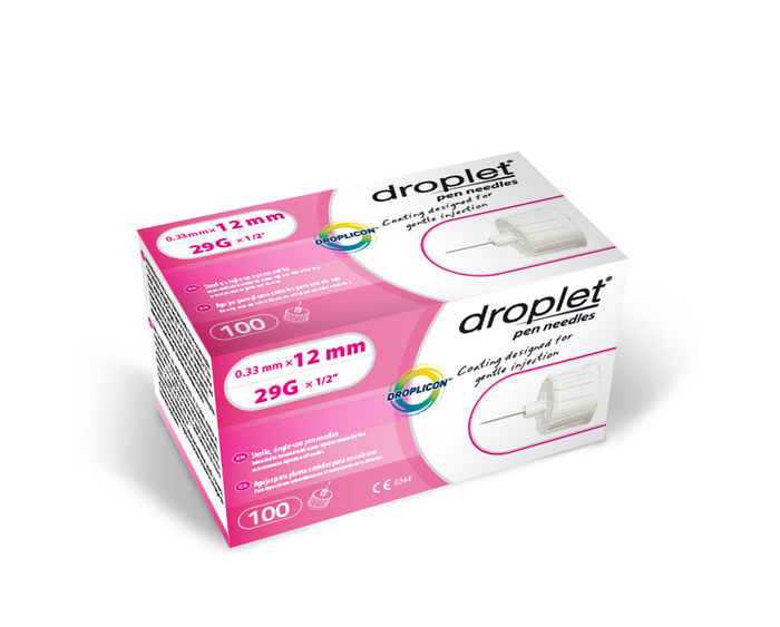 Droplet Pen Needles 29Gx12mm 100ct