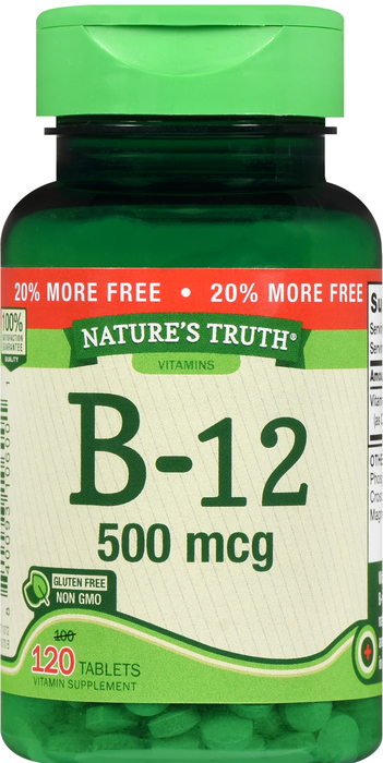 VIT B-12 500MG TAB 100 + 20 CT NAT TRUTH