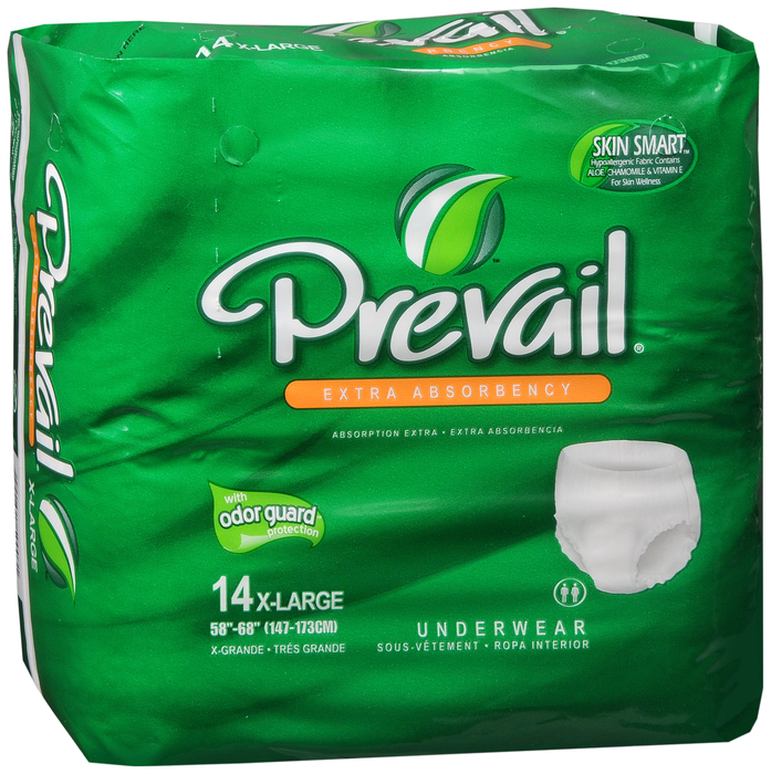 Prevail Underwear X-Large Extra Absorbency 58-68" 4x14ct