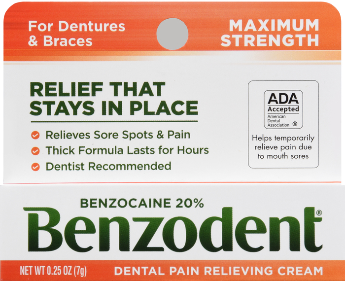 Benzodent Dental Pain Relieving Cream 0.25oz