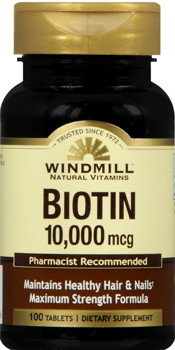 BIOTIN 10000 MCG TABLETS 100CT WINDMILL