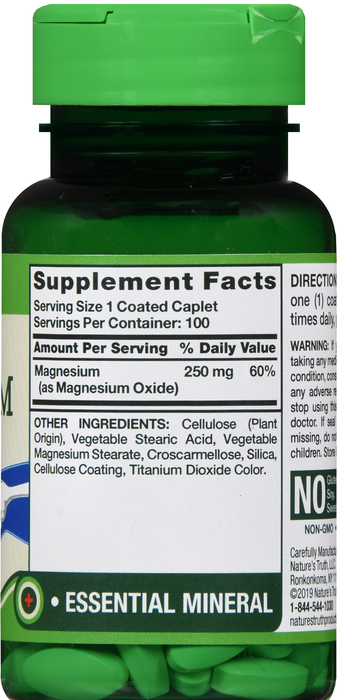 MAGNESIUM 250MG CPL 100CT NAT TRUTH