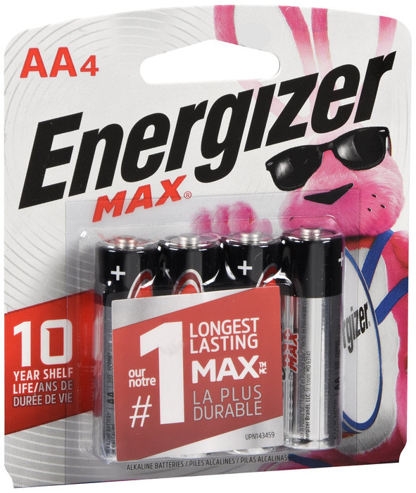 ENERGIZER MAX ALK AA E91BP4 4PK