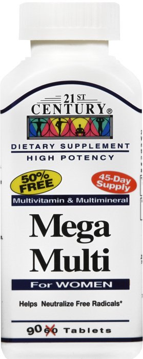 21st Century Mega Multivitamin For Women Tablets 90ct