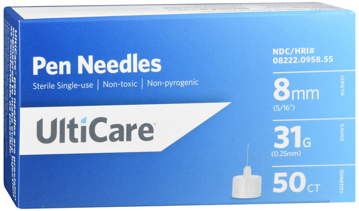 UltiCare Pen Needle 8mm 31g 50ct