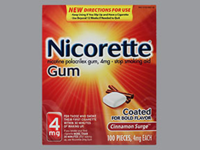 Nicorette Stop Smoking Aid 4mg Cinnamon Surge Coated Gum 100ct