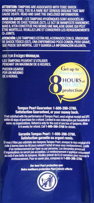 TAMPAX PEARL REGULAR UNSCENTED 36CT