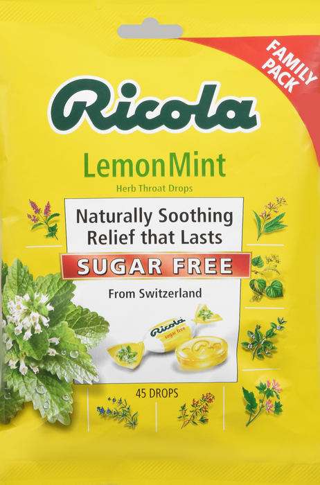 Ricola Bag Family S/F Lemon Mint Drops 45ct