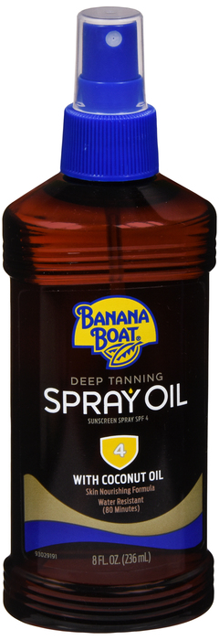 Banana Boat Deep Tanning Oil Spray SP4 Sunscreen 8oz