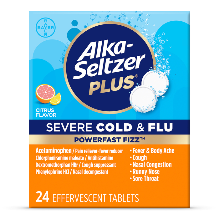 Alka-Seltzer Plus Severe Cold & Flu Tablets 24ct