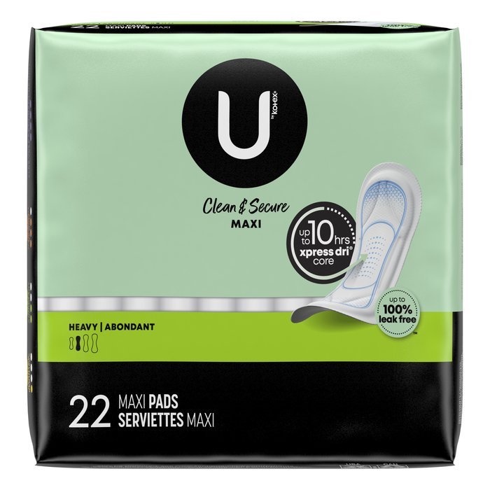 U by Kotex Pads Long Super Maxi22ct