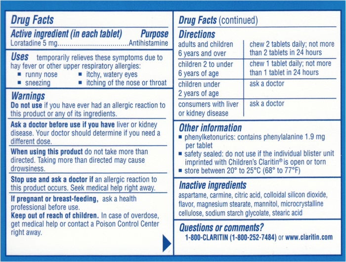 Children's Claritin Allergy Chewables Bubble Gum 30ct